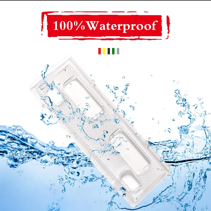 Clear waterproof dome light cover for Chevy and GMC SUVs shown being splashed by water.
