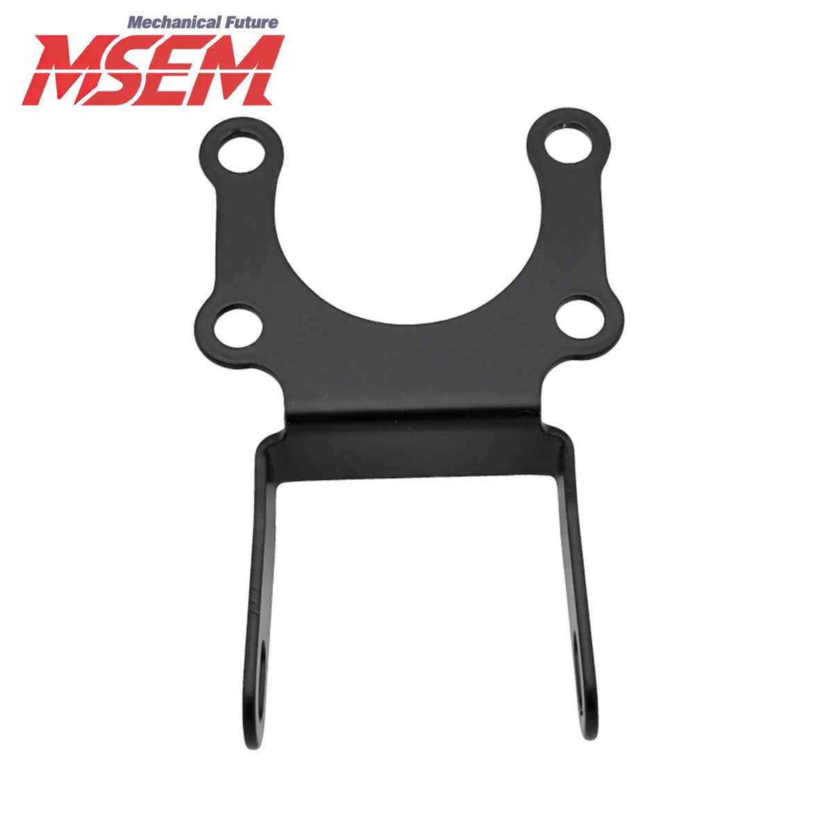 Black motorcycle ebike headlight mounting bracket for securing lights