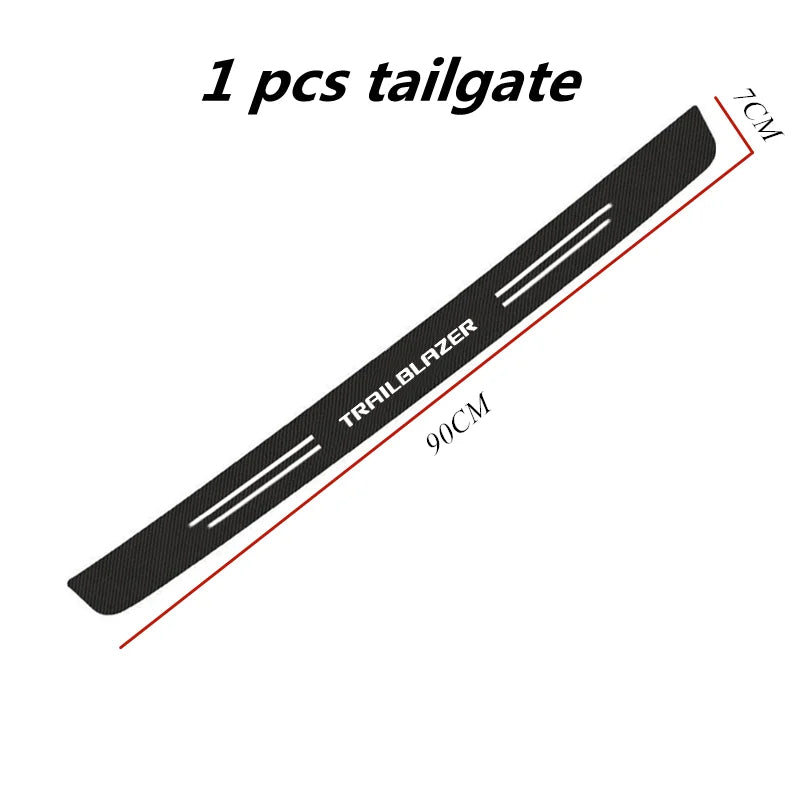 Black Trailblazer tailgate decal measuring 90cm long and 7cm high