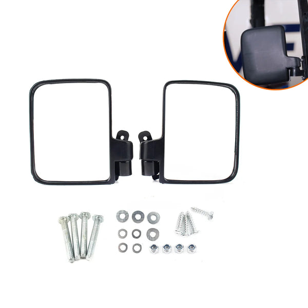 Juego de espejos laterales universales para carritos de golf EZGO, Club Car y Yamaha, incluyendo hardware de montaje