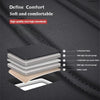 Cross-section view of PU leather car seat covers showing layered materials including fabric, sponge, and suede.