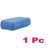 A rectangular blue microfiber polishing sponge or applicator pad.