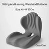 Gray one ergonomic shell seat cushion with lumbar support
