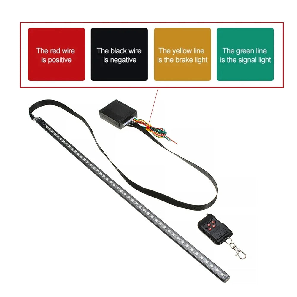 Hochleistungs-RGB-Strobbeleiste mit Kabeln und Stecker für die Fahrzeugsicherheit