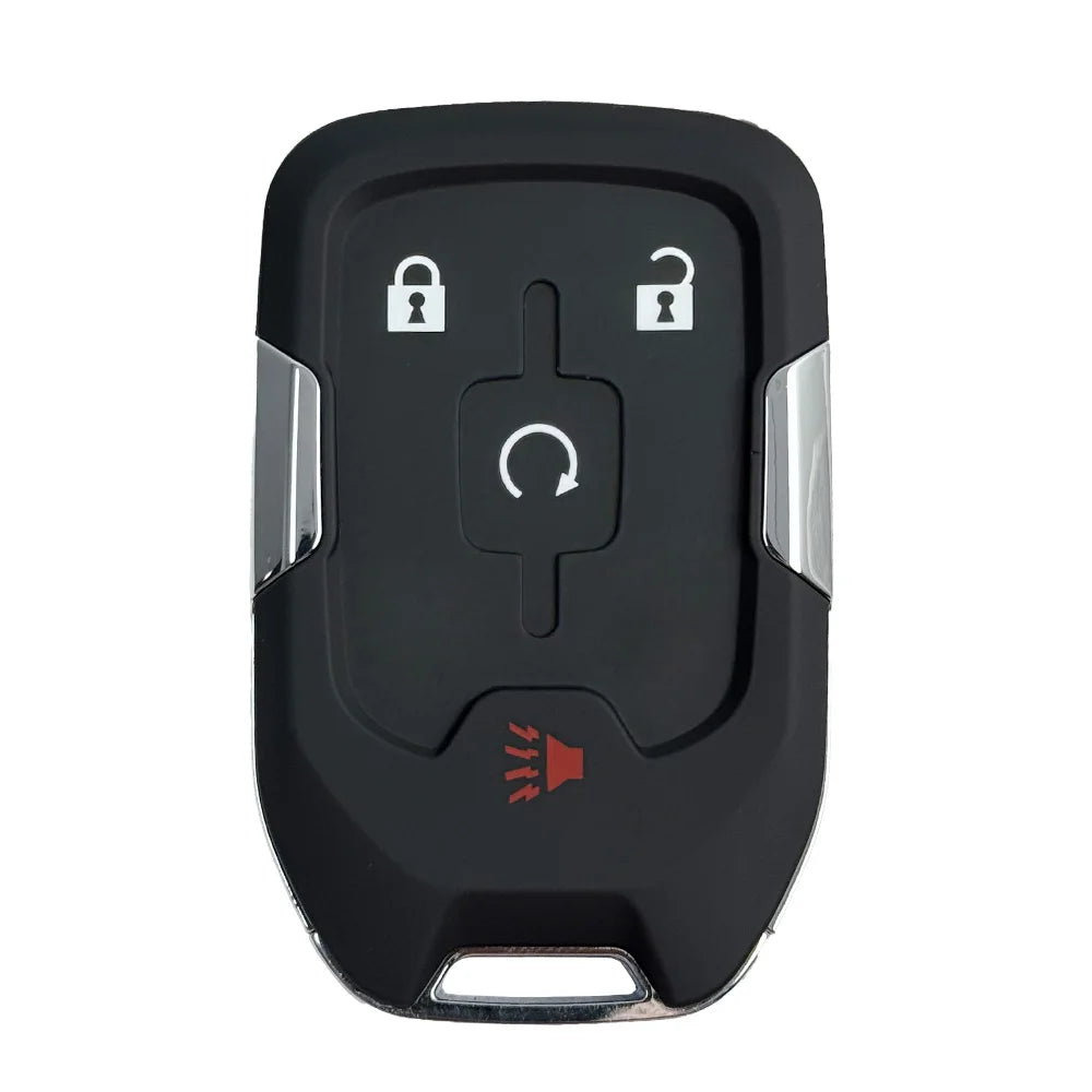 Black aftermarket remote key for Chevrolet trucks and SUVs with lock and panic buttons