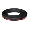Black and red flexible windshield seal strip for noise reduction