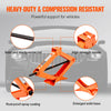 Kit de cric à voiture manuels orange, incluant une tige et une selle pour le support du véhicule