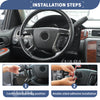 Étapes d'installation de la garniture de volant personnalisée à adhésif double face pour SUV Chevy/GMC