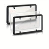 Protector frame in black acrylic for a universal car license plate.