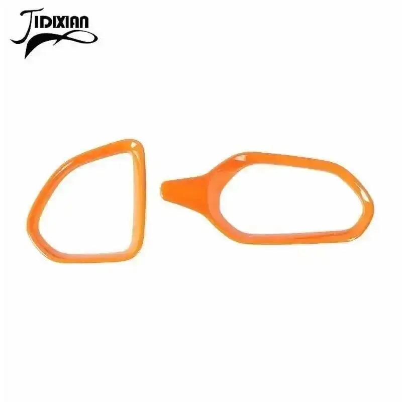 Orange dashboard air vent covers for Jeep Renegade, designed for model years 2016-2024.