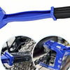 Kit limpiador de cadena para motocicleta azul resistente con cerdas negras