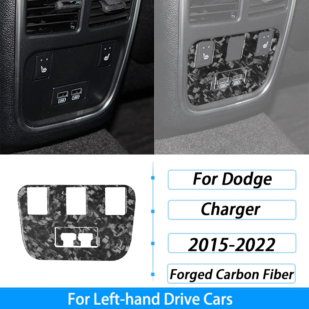 Calcomanías de fibra de carbono forjada para molduras de Dodge Charger de mano izquierda
