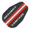 Black carbon fiber texture rain visors with red stripes for rearview mirrors
