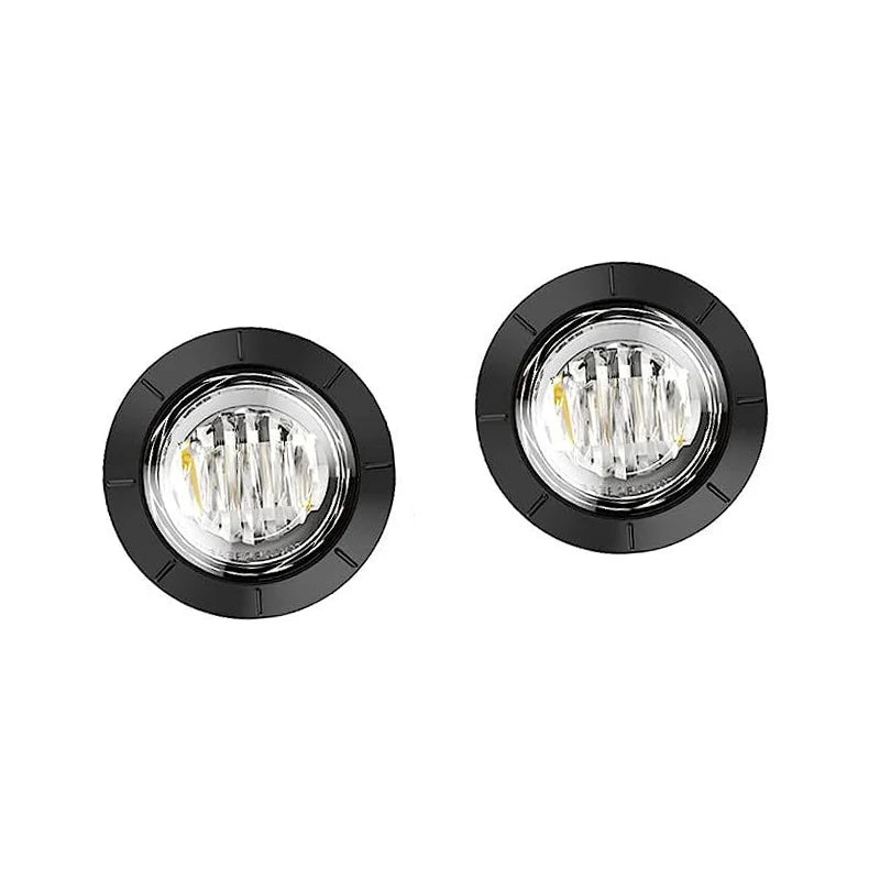 Round LED side marker lights for trucks, trailers, and RVs