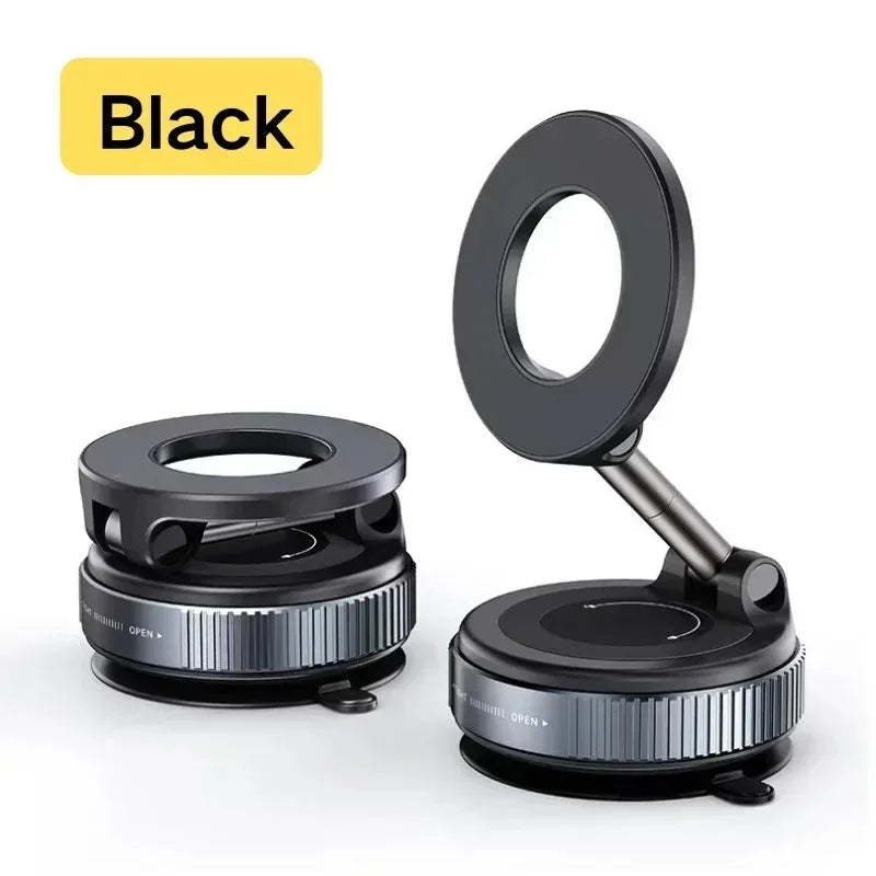 Black 360° rotating magnetic phone holder for car and desk