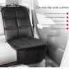 Black non-slip seat cushion protector for a car seat, featuring waterproof and protective leather seating.
