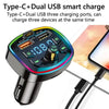 A compact black Bluetooth car charger with an FM transmitter is shown next to a smartphone cable.