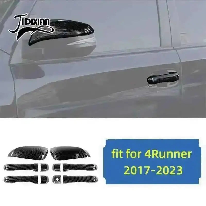 Carbon fiber grain interior and exterior decoration for a Toyota 4Runner vehicle.