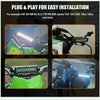 A display showing various motorcycle LED light bar kits for easy installation.