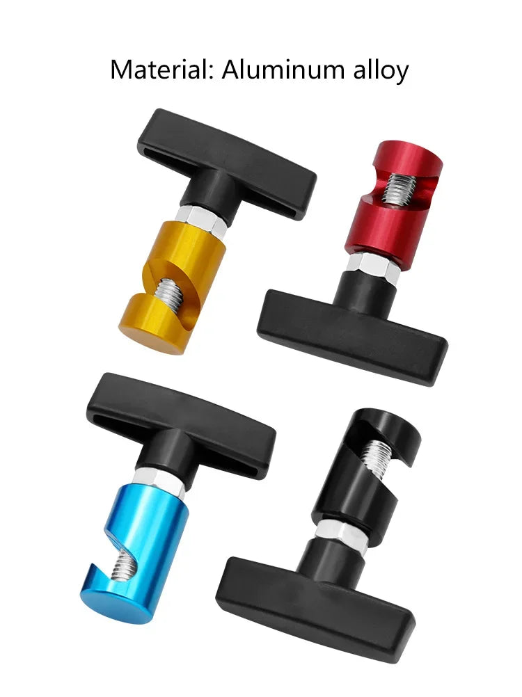 Set of aluminum alloy car anti-skid lifting rods for hood and trunk in black, red, and blue colors