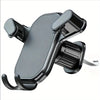 A black universal car phone mount featuring an air vent clip design.