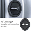 Black silicone door lock protection cover for Li Lixiang L7 car door.