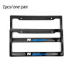 Black JDM racing style license plate frame decoration with two slots for plates.