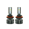 A pair of high-intensity lemon green fog light bulbs with silver bases and orange rubber seals.