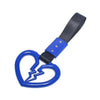 Blue strap with a lightning bolt heart charm for a JDM Tsurikawa product