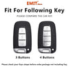 Comparison of a 3-button and a 4-button car key fob cover for Hyundai/Kia models