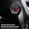 Kohlefaser-Muster Starter-Aufkleber mit einer Taste für den Motorstart/Stopp eines Autos.