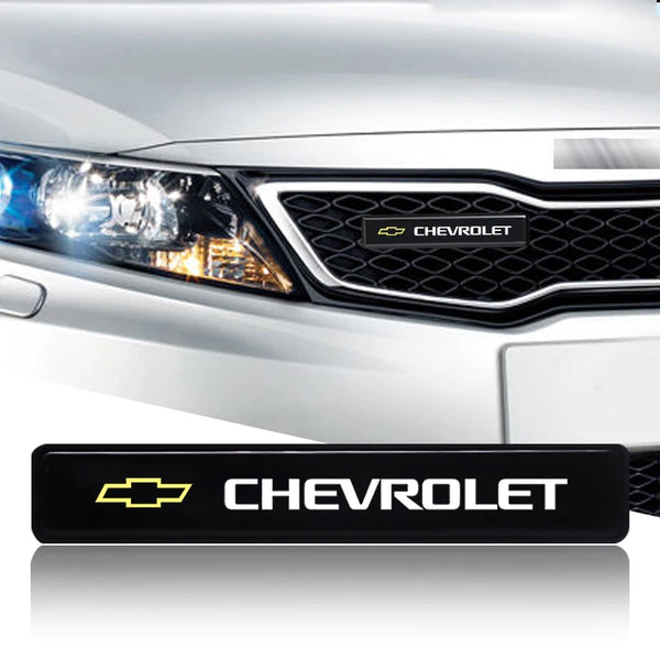 Black rectangular light featuring the Chevrolet logo for vehicle grilles.