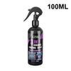 A black spray bottle with a black pump dispenser for ceramic coating spray.