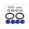 Set of aluminum quick release fasteners for bumpers, trunk, and hatch lids