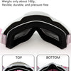 A pair of black TPU frame lightweight fit goggles shown from the top and bottom views.