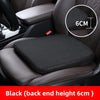 Black honeycomb memory foam car seat booster cushion shown in a vehicle seat.