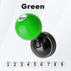 A green button with Chinese characters is shown next to a black cover, labeled as a personalized lucky number car start butto