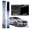 RayHong All Cars Magic Pen showing before and after results on a silver car surface.