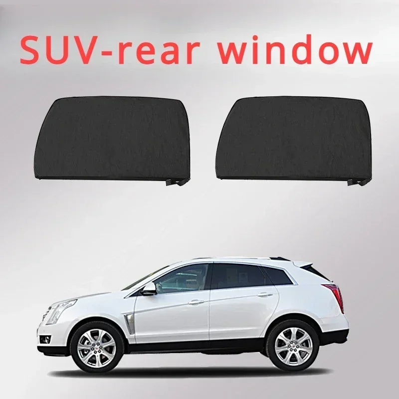 Two black SUV rear windows are shown against a white background for UV protection.