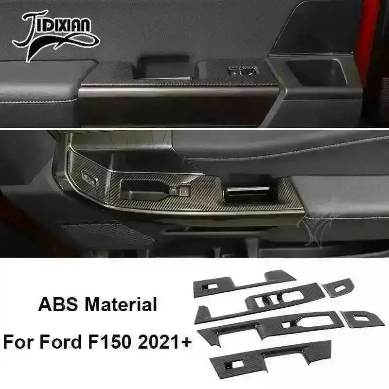 ABS material carbon fiber grain interior trim kit for Ford F150 2021+