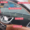 Anti-slip dashboard cover for a Lexus IS series car showing various features like sound protection and pre-cut openings