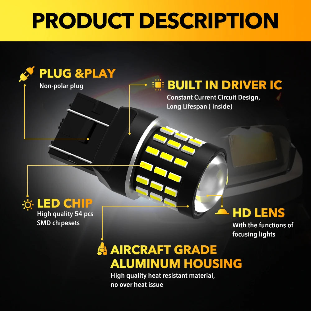 Nahaufnahme einer Plug-and-Play-LED-Birne mit Aluminiumgehäuse, LED-Chip und HD-Linse.