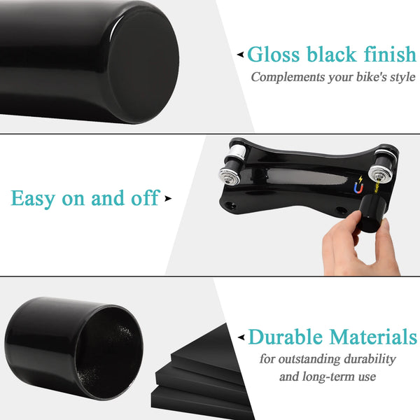 Black magnetic docking hardware cover kit showing a finish, easy on and off mechanism, and durable materials.