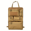A tan tactical luggage organizer bag with multiple compartments and straps.