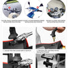 Installation guide showing steps to install a rearview mirror on a motorcycle or bicycle.