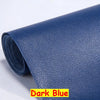 A roll of dark blue heavy duty self-adhesive PU leather repair patches.