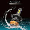 Ensemble de phare LED automobile étanche testé sous jet d'eau.