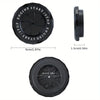 Black decorative ignition cover for engine start button with dimensions shown.