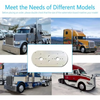 Divers camions lourds et un composant de montage léger pour les modèles Peterbilt et Kenworth.