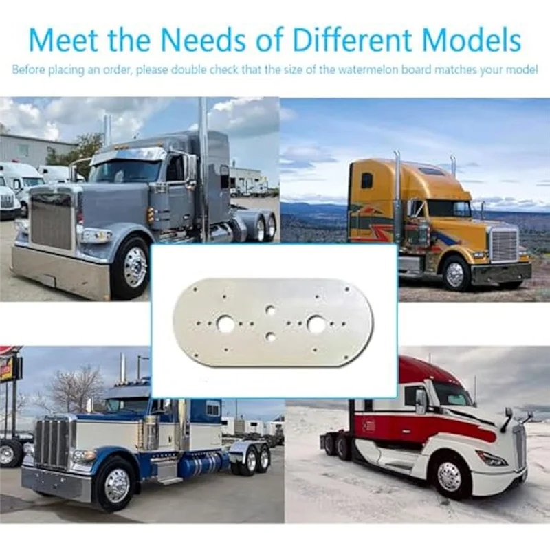 Divers camions lourds et un composant de montage léger pour les modèles Peterbilt et Kenworth.